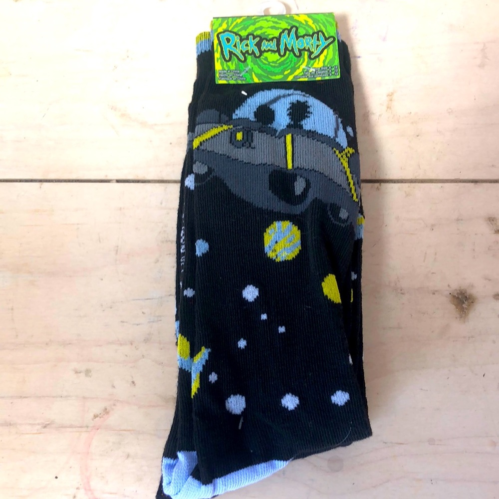 2 pairs of Rick and Morty fun crew socks